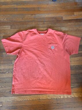 Carhartt Pocket Tee Orange loose fit size 2xl